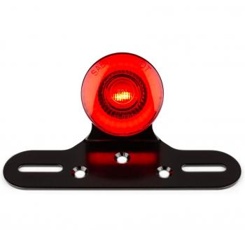 Panneau LED rouge circulaire pour éclairage arrière, incluant support de plaque