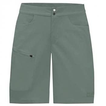Jack Wolfskin Herren Bike Softshellshorts, M Tourer, wasserabweisend, Oliv, Größe 48