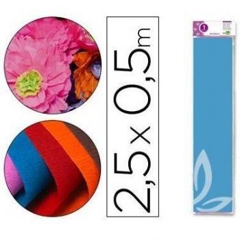 Papel crespon liderpapel 50 cm x 2.5m 34g/m2 celeste