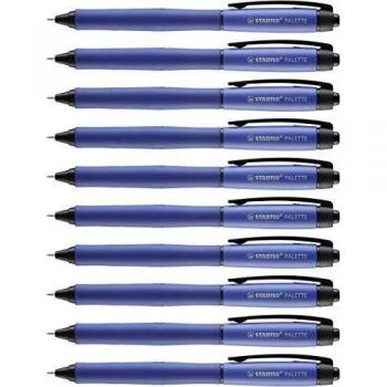 Palette 10x Stylos Bille Rétractables Stabilo