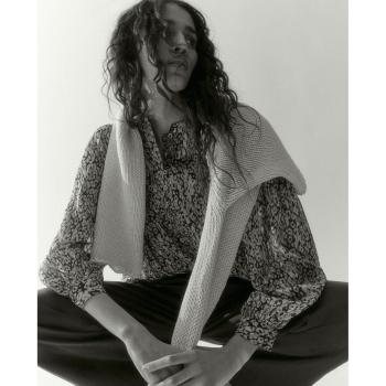 Blusa de Mujer Con Estampado Animal Foil