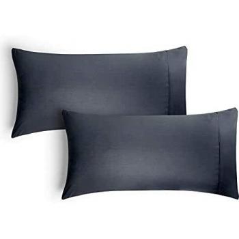 Cuscini da Letto Matrimoniale in Microfibra Grigio scuro 40×80 cm (Set 2)