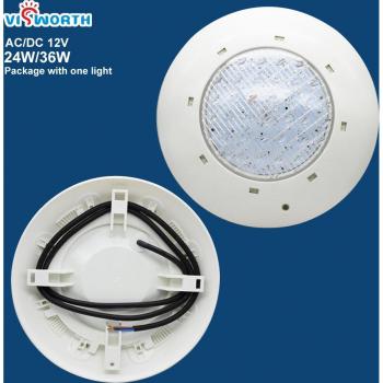 24W 36W LED RGB Schwimmbadlicht mit Fernbedienung, IP68, wasserdicht, Unterwasser, AC/DC 12V, Par56