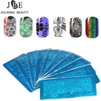 Lace Flower Theme Nail Stamp Plate – 6 cm × 12 cm