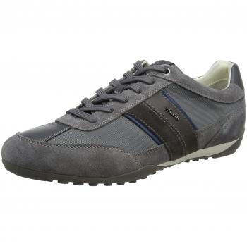 Geox Sneakers Wells Suede e Tessuto Grigio 46