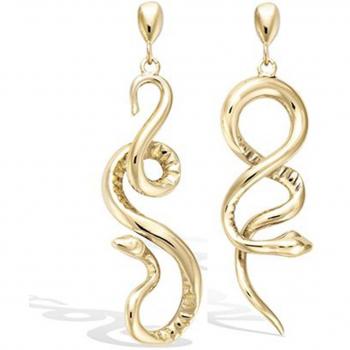 Pendientes Dorados Asimétricos 'Serpientes'