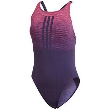Adidas Damen 3‑Streifen Placed Print Bademode – Real Pink & Legend Ink, Größe 36