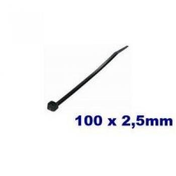 Schwarze Kabelbinderserie – 100 × 2,5 mm, Packung
