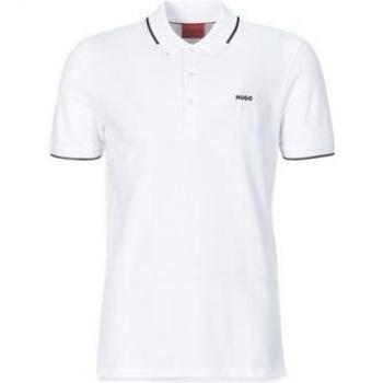 Polo HUGO Dinoso222 Uomo Bianco Piqué Cotone Elastico Taglia S