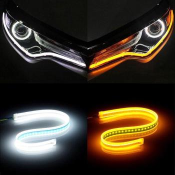 2-Pack LED Flexible Tube Strip for Car Daytime Running Lights