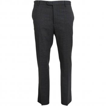 BENCIVENGA Gray Checkered Wool Dress Pants