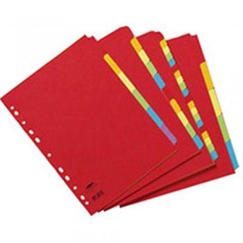 Concord Bright A4 Divider 6-Part Assorted Pack of 1