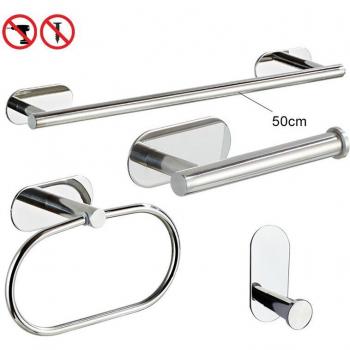 ELLEN Black Towel Bar and Toilet Paper Holder Set ELB1001