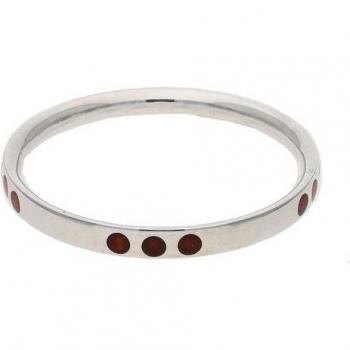 JuwelmaLux 925 Sterling Silberarmreif mit Bernstein
