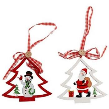 Tannenbaum Weihnachtsanhänger 98821, 10 cm, 2 Stück
