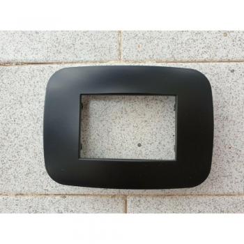 Placchetta Axolute Bticino Colorata 3 Fori Nero