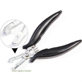 Pinces à épiler cheveux pré-collés, modèle A, 4mm, carré plat