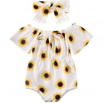 Newborn Floral Off Shoulder Outfit Set