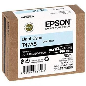 Original Epson C13T47A500 / T47A5 Tintenpatrone cyan hell