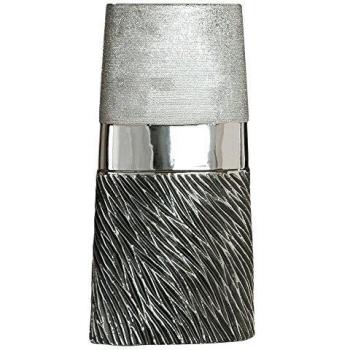 Gilde Keramikvase Risca in silber-grau, 31 cm