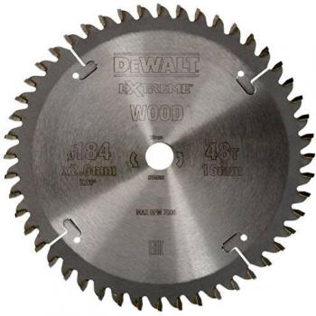 Lame de scie DeWalt 184mm 48 dents pour bois et alu DT4092-QZ