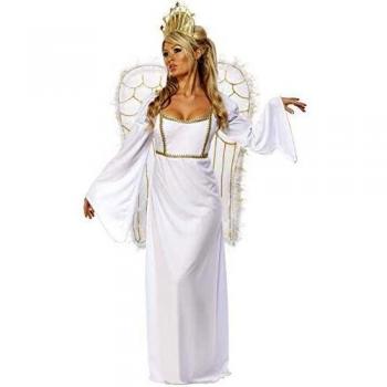 Costume d'ange avec couronne et ailes, taille 44-46