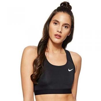 Reggiseno Nike Donna W Nk DF Sport Band Senza Rinforzo Nero/Bianco