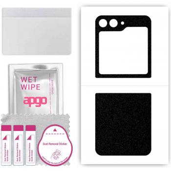 Membrete de Protección APGO Matte Black para el retro del Samsung Galaxy Z Flip5 – envoltura de film, foil y vinilo