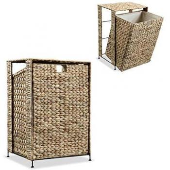 VidaXL Compact Water Hyacinth Laundry Crate – 17.3x13.4x25.2