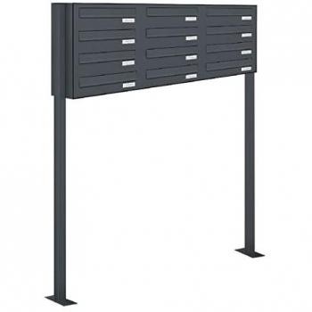 Wetterfester Standbriefkasten 12‑Fach – Premium in Anthrazit