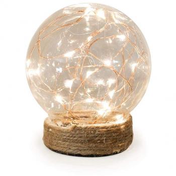 Boule Lumineuse 12cm 20 LED Métal Cuivre