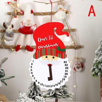 Decoraciones de Navidad con Reloj de Cuenta Atrás de Santa Claus y Muñeco de Nieve