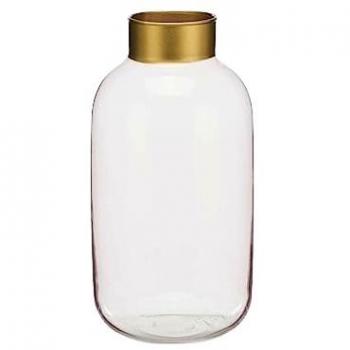 Vaso Elegante Rosa Oro in Vetro 14,5 x 29,5 x 14,5 cm (Collezione 6)
