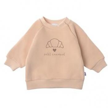 Sweatshirt LILIPUT Petit Croissant Rundhals Langarm 74/80 beige
