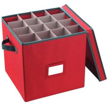 Contenedor de almacenamiento para 64 adornos navideños