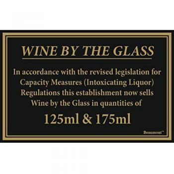 Wine Compliance Notice – Beaumont 125 ml + 175 ml, 170 × 110 mm