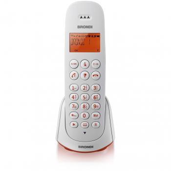 Brondi Adara Telefono Cordless, Colorazione Bianco e Rosso