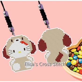 Cross-Stitch Phone Key Bag Craft Kit