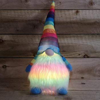 Battery Operated Lit Samuel Alexander 50cm Sitting Christmas Rainbow Gonk
