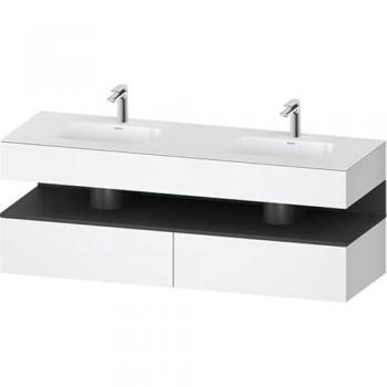 Duravit Qatego Konsolenwaschtisch, 160 cm, Weiß Matt