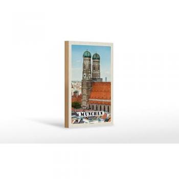 Holzschild Altstadt München Frauenkirche 12x18 cm