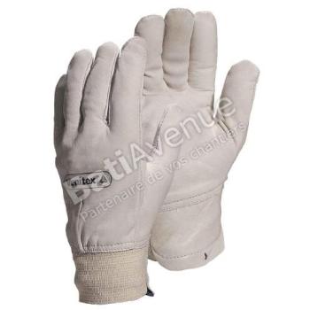 Gants de Manutention Delta Plus GFA402 Cuir Agneau Pleine Fleur 0,6–0,8 mm Gris Taille 8