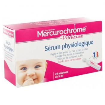 Mercurochrome Pitchoune Sérum Physiologique 40 Unités de 5 ml