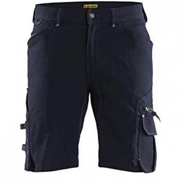 X1900 Short da Lavoro Stretch 4D Senza Tasca Blu Scuro/Preta