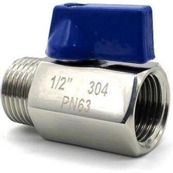Mini Ball Valve Adapter 1/8 1/4 3/8 1/2 3/4 1 BSP Female to Male