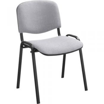 Chaise compacte ISO Basic, support noir, nuance gris léger