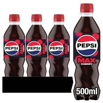 Britvic Pepsi Max Cherry 0.5L Bottles – 24 Pack
