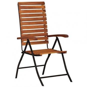 Chaise d'extérieur en bois d'acacia solide vidaXL (2 inclinables)