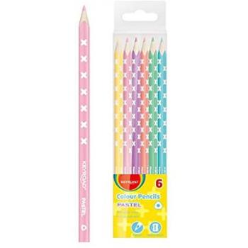 Matite Triangolari Keyroad 6 x Ciondolo e Mix di Colori