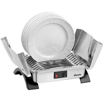 Bartscher Chauffe‑Assiettes Compact – Réchauffe 12 Assiettes – 300 W – Gris